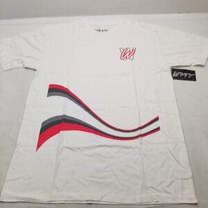 WAVY Men's Cotton T-Shirt Short Sleeve Crew Neck White Size L NEW WITH TAGS